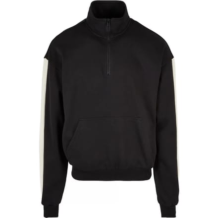 Urban Classics - Striped Troyer Sweater/trui - 5XL - Zwart