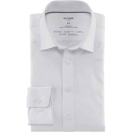 OLYMP Luxor 24/Seven Overhemd, Modern Fit, New Kent, Wit