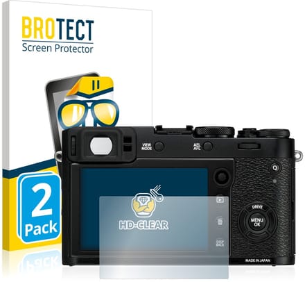 BROTECT - Screenprotector voor Fujifilm X100F - Folie Beschermfolie transparant 2 Stuks