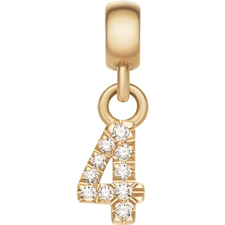 Daniel Wellington DW Charm Number 4 Gold