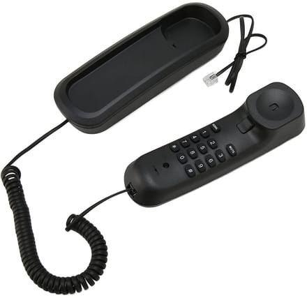 Dailygoods- Draadtelefoon Heldere Geluidskwaliteit - Vaste Telefoon - Mute-functie - Wandtelefoon - Compact - Plug and Play