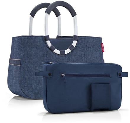 Reisenthel Loopshopper M Shopper Shopper - 12L - Herringbone Donkerblauw