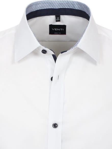 Venti Heren Overhemd Non Iron Wit Body Fit 134024500-000 - M