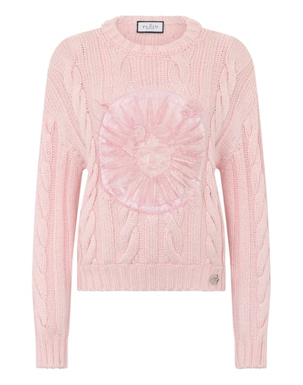 Round Neck Pullover Sun Tattoo