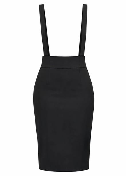 Succubus Clothing Jayne Bengaline 50's Pencil Rok Zwart