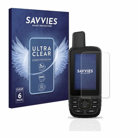 Savvies - Screenprotector voor Garmin GPSMAP 67 - Folie Beschermfolie transparant 6 Stuks