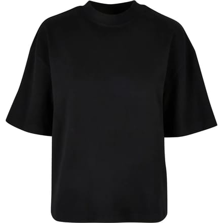 Urban Classics - Organic Heavy Slit Dames T-shirt - M - Zwart
