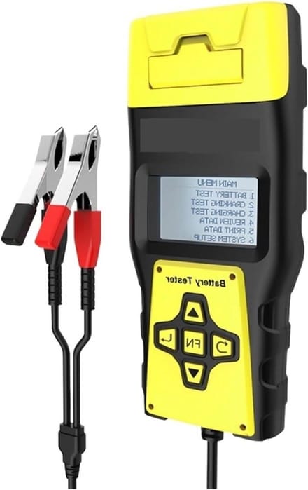 Accutester - Accu Diagnose - Voertuig Onderhoud - Printbare Testrapporten - 12V - Zwart