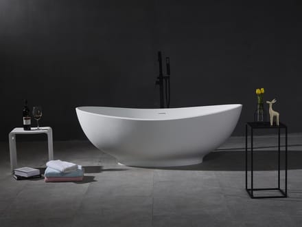Mawialux vrijstaand bad - Solid surface - 178x90cm - Mat wit - Dace