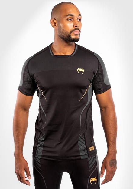 Venum Athletics Dry Tech T-shirt Zwart Goud - XXL