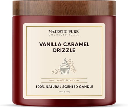 Caramel Vanille Geurkaars met Lange Brandtijd en Dubbele Pit