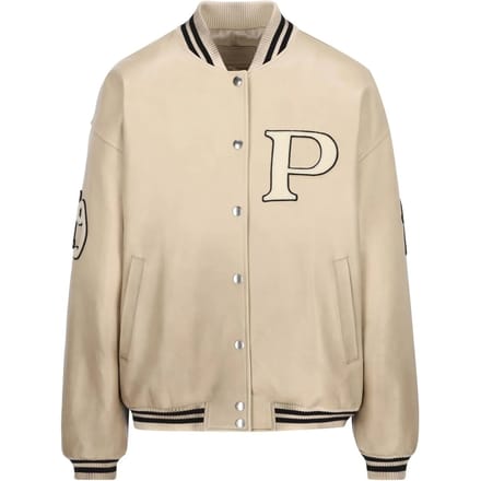 Prada gewatteerde leren varsityjack