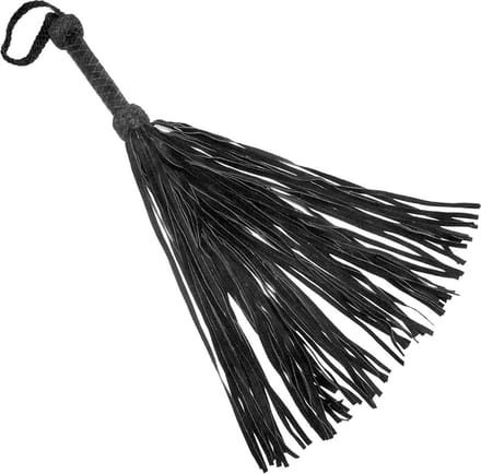 Lederen Suede Flogger - Zwart