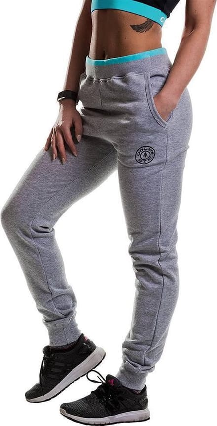 Gold's Gym Ladies Fitted Premium Jog Pants - Grey - XS
