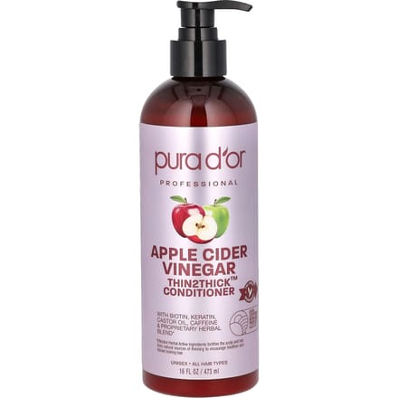 Pura D'or, Thin2Thick Conditioner met Appelazijn, 16 fl oz (473 ml) gray