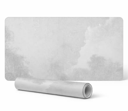 Beschermende bureauonderlegger met wolken- en textuurmotief, 90x45 cm