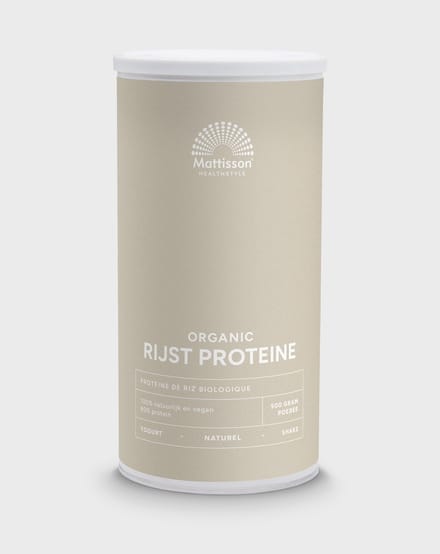 Mattisson - Biologische Rijst Proteïne Poeder - 80% Eiwit - Naturel - Proteine Shake - 500 Gram