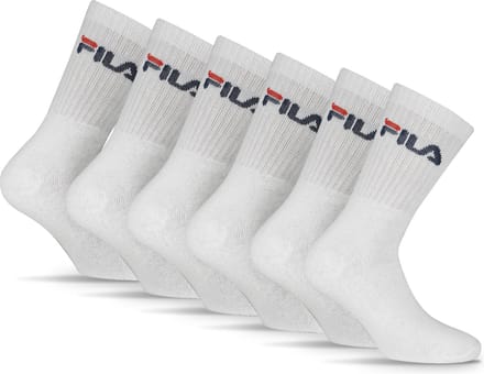 FILA - Crew Sportsokken - 6 Pack - Maat 39/42 - Wit