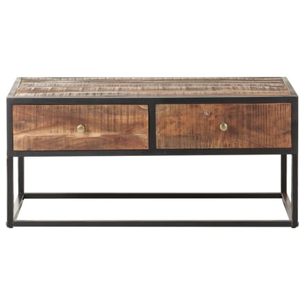 vidaXL - Salontafel - 90x50x40 - cm - ruw - acaciahout