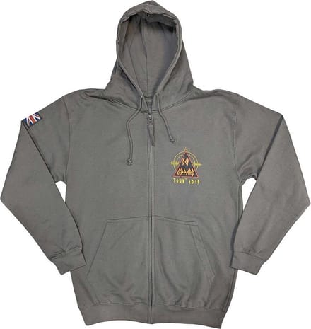 Def Leppard - Logo Tour 2019 Vest met capuchon - S - Grijs