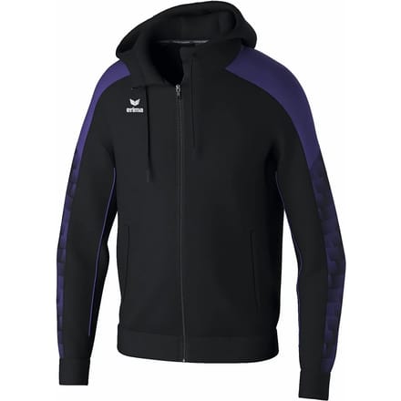 Erima Evo Star Trainingsjack Met Capuchon Heren - Zwart / Paars | Maat: S