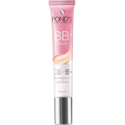 Pond's BB+ Cream SPF 30 PA++ – Directe Dekking van Vlekjes & Lichte Make-up Glow – Ivoor Kleur, 18g white