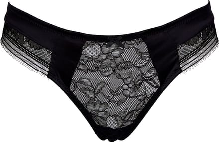 After Eden Toonya String with satin detail Dames Onderbroek - Black - Maat L