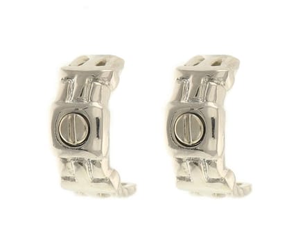 Behave - Dames oorbellen stekers zilverkleur schakel-look - 2 cm