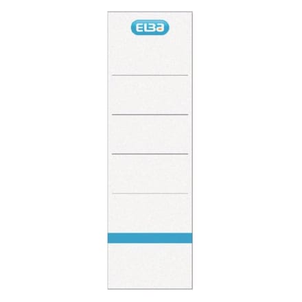 Rugetiket Elba breed 59x190mm zelfklevend wit/blauw 10 stuks