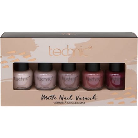 Technic Matte Nagellak Set – 5 stuks