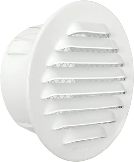 Ronde Inbouwgrill van Aluminium Ø 100 mm voor Ventilatie