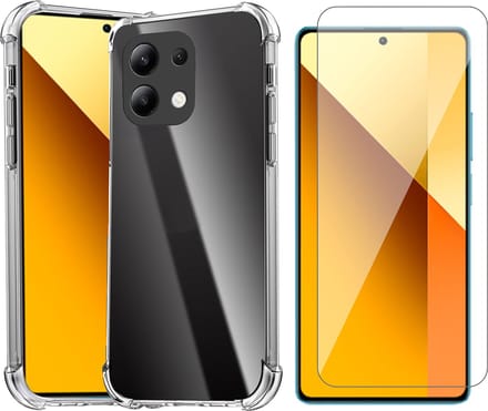 Hoesje geschikt voor Xiaomi Redmi Note 13 5G - Screenprotector Glas - Shockproof Transparant