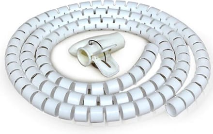 Go Go Gadget - Spiraal Kabelslang voor Kabel Management - Op Maat Te Knippen - 10mm 2M - Wit