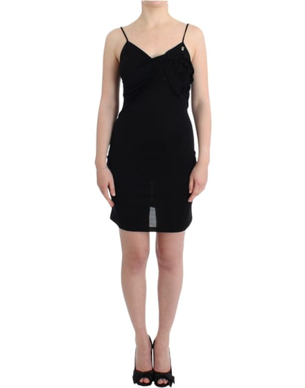 Roze Detail Mini-jurk Mouwloos Aansluitend Jurk