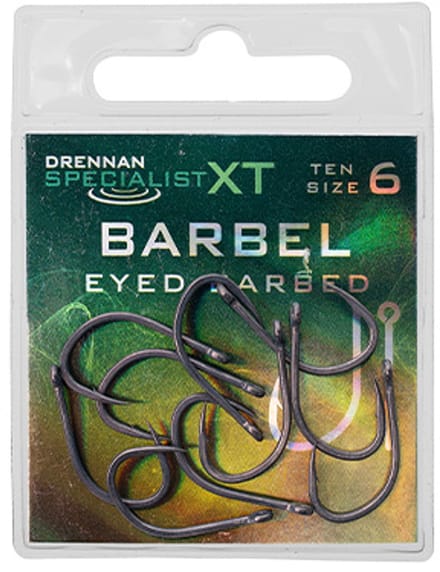 Drennan Specialist XT Barbel Eyed-Barbed - Maat : 8