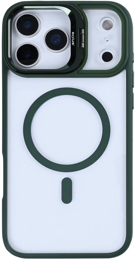 Rixus Classic 03 Case With MagSafe For Apple iPhone 17 Pro Dark Green