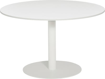 T60 Kolomtafel rond - 100x100 cm - Wit / Wit frame
