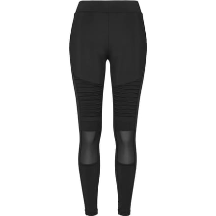 Urban Classics - Tech mesh biker Legging - Doorschijnend - S - Zwart