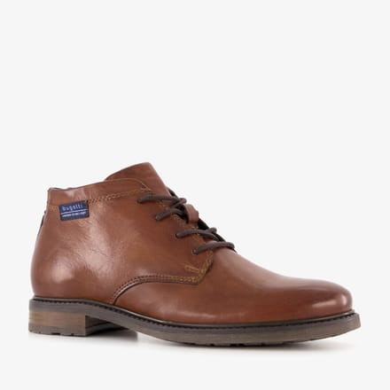 Bugatti leren heren veterschoenen cognac - Maat 45