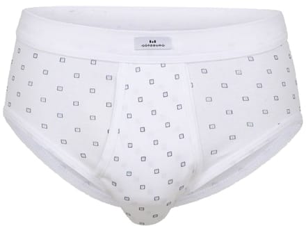 Gotzburg heren slip (1-pack) - wit dessin