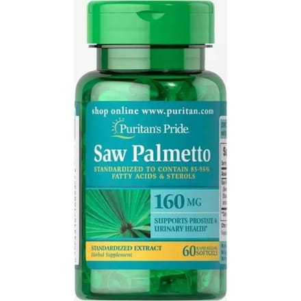Puritan's Pride - Zaagpalmetto Gestandaardiseerd Extract 160 mg, 60 Softgels