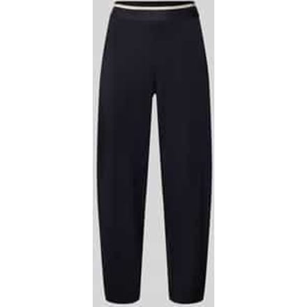slim fit broek met elastische label-tailleband model 'EDEN'
