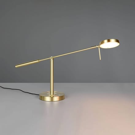 Trio Lighting LED tafellamp Monza, messingkleurig, hoogte 52 cm, metaal