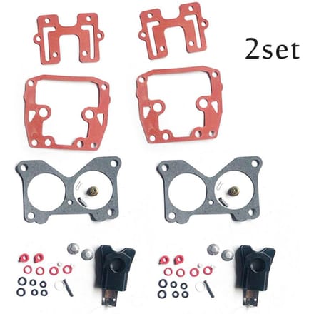 Kit de réparation de carburateur, 2 ensembles, pour Johnson Evinrude V4 85-140 HP gray