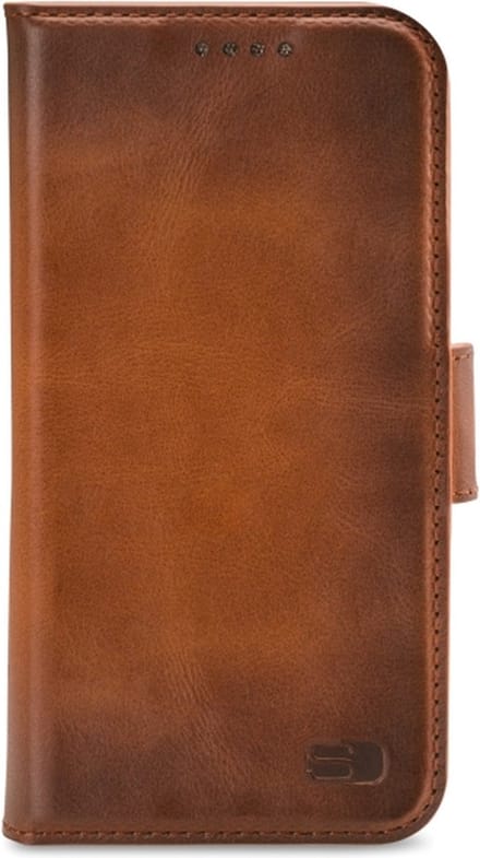 Senza Desire Leather Wallet - Geschikt voor Apple iPhone 14 - Plus Burned Cognac
