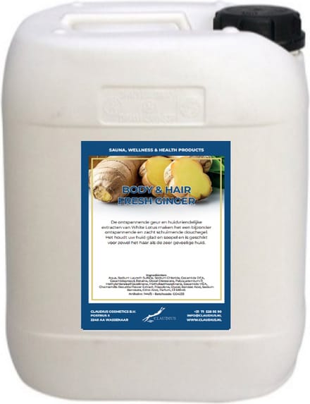 Body & Hair Fresh Ginger - 10 Liter - 2 in 1 voor lichaam en haar.