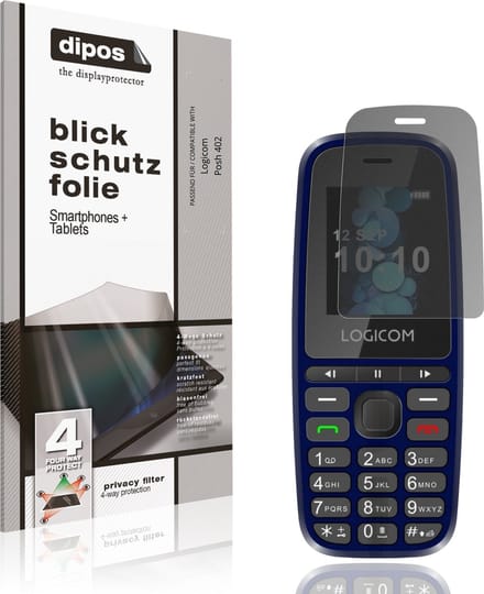 dipos – Matte Privacy Screenprotector geschikt voor Logicom Posh 402 | Anti-Spy Beschermfolie