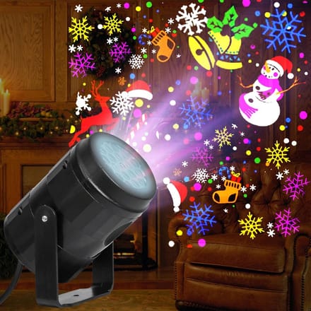 Daity Kerstprojectorlamp voor buiten/binnen - waterdichte LED-projector - geschikt voor kerstversiering - kerstfestivalprojector
