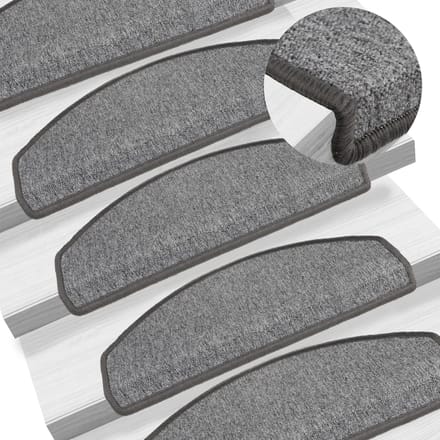 vidaXL - Trapmatten - 15 - st - 65 - x - 24 - x - 4 - cm - Non-Slip - Donkergrijs