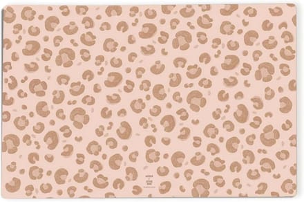 Grote Bureauonderlegger Roze Luipaardprint 60x40 cm Scheurvast en Krasbestendig